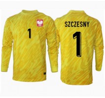 Polska Wojciech Szczesny #1 Bramkarskie Koszulka Podstawowa ME 2024 Długi Rękaw