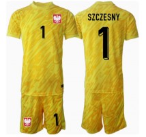 Polska Wojciech Szczesny #1 Bramkarskie Koszulka Podstawowa dzieci ME 2024 Krótki Rękaw (+ krótkie spodenki)