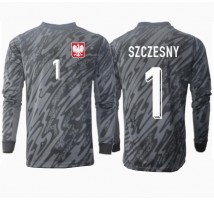 Polska Wojciech Szczesny #1 Bramkarskie Koszulka Wyjazdowa ME 2024 Długi Rękaw