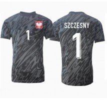 Polska Wojciech Szczesny #1 Bramkarskie Koszulka Wyjazdowa ME 2024 Krótki Rękaw