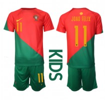 Portugal Joao Felix #11 Koszulka Podstawowa dzieci MŚ 2022 Krótki Rękaw (+ krótkie spodenki)