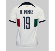 Portugal Nuno Mendes #19 Koszulka Wyjazdowa MŚ 2022 Krótki Rękaw