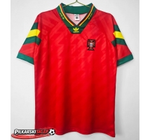 Portugalia 1992 Koszulka Retro Podstawowa Krótki Rękaw