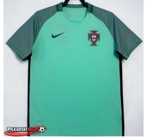 Portugalia 2016 Koszulka Retro Wyjazdowa Krótki Rękaw