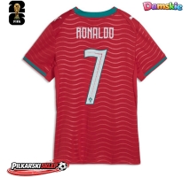 Portugalia Cristiano Ronaldo #7 Koszulka Podstawowa damskie MŚ 2026 Krótki Rękaw