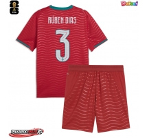 Portugalia Ruben Dias #3 Koszulka Podstawowa dzieci MŚ 2026 Krótki Rękaw (+ krótkie spodenki)