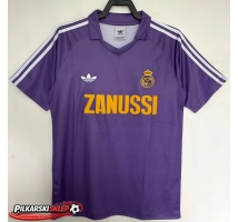Real Madrid 1984-1985 Koszulka Retro Wyjazdowa Krótki Rękaw