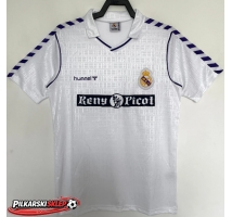 Real Madrid 1989-1990 Koszulka Retro Podstawowa Krótki Rękaw