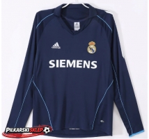 Real Madrid 2005-2006 Koszulka Retro Wyjazdowa Długi Rękaw