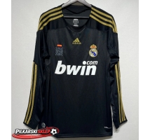 Real Madrid 2009-2010 Koszulka Retro Wyjazdowa Długi Rękaw