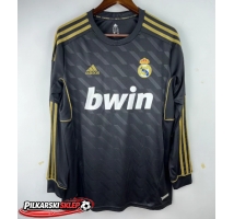 Real Madrid 2011-2012 Koszulka Retro Wyjazdowa Długi Rękaw