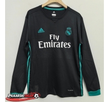 Real Madrid 2017-2018 Koszulka Retro Wyjazdowa Długi Rękaw