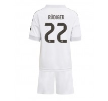 Real Madrid Antonio Rudiger #22 Koszulka Podstawowa dzieci 2025-26 Krótki Rękaw (+ krótkie spodenki)