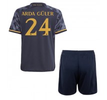 Real Madrid Arda Guler #24 Koszulka Wyjazdowa dzieci 2023-24 Krótki Rękaw (+ krótkie spodenki)