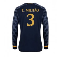 Real Madrid Eder Militao #3 Koszulka Wyjazdowa 2023-24 Długi Rękaw