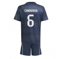 Real Madrid Eduardo Camavinga #6 Koszulka Wyjazdowa dzieci 2025-26 Krótki Rękaw (+ krótkie spodenki)