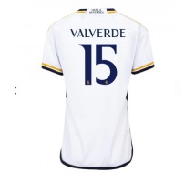 Real Madrid Federico Valverde #15 Koszulka Podstawowa damskie 2023-24 Krótki Rękaw