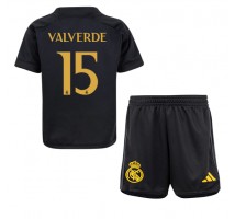 Real Madrid Federico Valverde #15 Koszulka Trzecia dzieci 2023-24 Krótki Rękaw (+ krótkie spodenki)