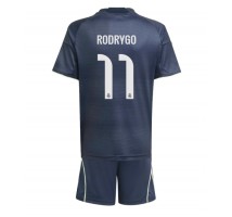Real Madrid Rodrygo Goes #11 Koszulka Wyjazdowa dzieci 2025-26 Krótki Rękaw (+ krótkie spodenki)
