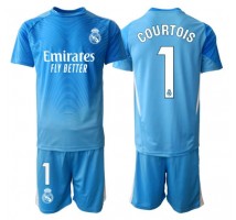 Real Madrid Thibaut Courtois #1 Bramkarskie Koszulka Podstawowa dzieci 2025-26 Krótki Rękaw (+ krótkie spodenki)