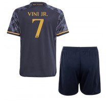 Real Madrid Vinicius Junior #7 Koszulka Wyjazdowa dzieci 2023-24 Krótki Rękaw (+ krótkie spodenki)