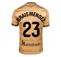Real Sociedad Brais Mendez #23 Koszulka Wyjazdowa 2024-25 Krótki Rękaw