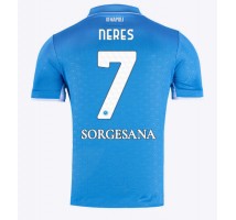 SSC Napoli David Neres #7 Koszulka Podstawowa 2024-25 Krótki Rękaw