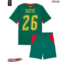 Senegal Pape Gueye #26 Koszulka Wyjazdowa dzieci MŚ 2026 Krótki Rękaw (+ krótkie spodenki)