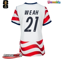 Stany Zjednoczone Timothy Weah #21 Koszulka Podstawowa damskie MŚ 2026 Krótki Rękaw