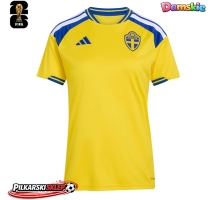 Szwecja Koszulka Podstawowa damskie MŚ 2026 Krótki Rękaw