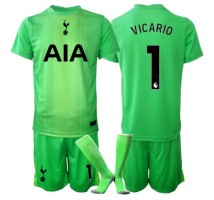 Tottenham Hotspur Guglielmo Vicario #1 Bramkarskie Koszulka Podstawowa dzieci 2025-26 Krótki Rękaw (+ krótkie spodenki)