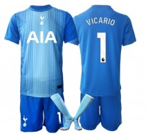 Tottenham Hotspur Guglielmo Vicario #1 Bramkarskie Koszulka Wyjazdowa dzieci 2025-26 Krótki Rękaw (+ krótkie spodenki)
