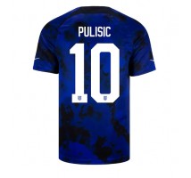 Ujedinjene države Christian Pulisic #10 Koszulka Wyjazdowa MŚ 2022 Krótki Rękaw