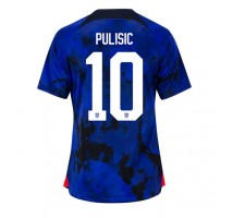 Ujedinjene države Christian Pulisic #10 Koszulka Wyjazdowa damskie MŚ 2022 Krótki Rękaw