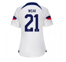 Ujedinjene države Timothy Weah #21 Koszulka Podstawowa damskie MŚ 2022 Krótki Rękaw