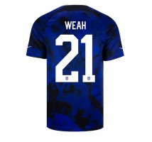Ujedinjene države Timothy Weah #21 Koszulka Wyjazdowa MŚ 2022 Krótki Rękaw