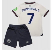 West Ham United Crysencio Summerville #7 Koszulka Wyjazdowa dzieci 2025-26 Krótki Rękaw (+ krótkie spodenki)