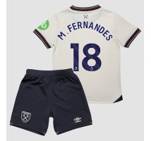 West Ham United Mateus Fernandes #18 Koszulka Wyjazdowa dzieci 2025-26 Krótki Rękaw (+ krótkie spodenki)