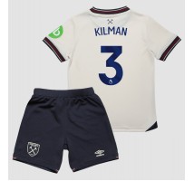 West Ham United Max Kilman #3 Koszulka Wyjazdowa dzieci 2025-26 Krótki Rękaw (+ krótkie spodenki)