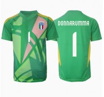 Włochy Gianluigi Donnarumma #1 Bramkarskie Koszulka Wyjazdowa ME 2024 Krótki Rękaw