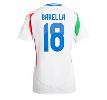 Włochy Nicolo Barella #18 Koszulka Wyjazdowa damskie ME 2024 Krótki Rękaw