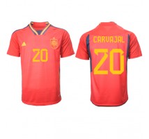Španjolska Daniel Carvajal #20 Koszulka Podstawowa MŚ 2022 Krótki Rękaw