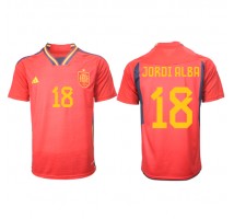 Španjolska Jordi Alba #18 Koszulka Podstawowa MŚ 2022 Krótki Rękaw