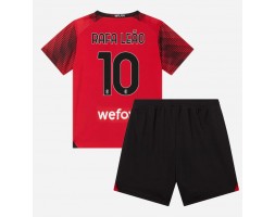 AC Milan Rafael Leao #10 Koszulka Podstawowa dzieci 2023-24 Krótki Rękaw (+ krótkie spodenki)