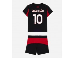 AC Milan Rafael Leao #10 Koszulka Podstawowa dzieci 2025-26 Krótki Rękaw (+ krótkie spodenki)
