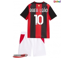 AC Milan Rafael Leao #10 Koszulka Podstawowa dzieci 2026-27 Krótki Rękaw (+ krótkie spodenki)