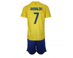 Al-Nassr Cristiano Ronaldo #7 Koszulka Podstawowa dzieci 2023-24 Krótki Rękaw (+ krótkie spodenki)