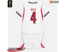 Anglia Declan Rice #4 Koszulka Podstawowa dzieci MŚ 2026 Krótki Rękaw (+ krótkie spodenki)