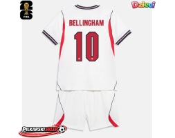 Anglia Jude Bellingham #10 Koszulka Podstawowa dzieci MŚ 2026 Krótki Rękaw (+ krótkie spodenki)