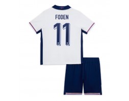 Anglia Phil Foden #11 Koszulka Podstawowa dzieci ME 2024 Krótki Rękaw (+ krótkie spodenki)